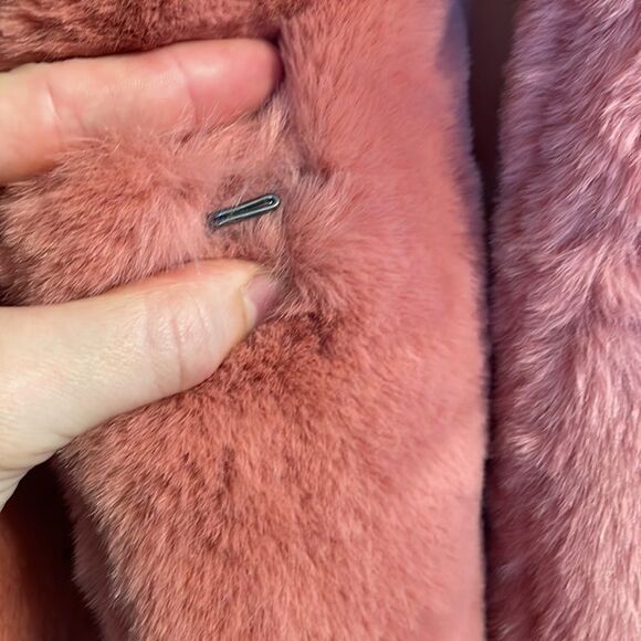 Apparis Sophie Faux Fur Coat Plush Pink XS - Picture 9 of 9